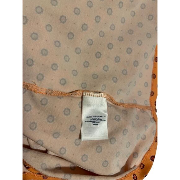 Lands' End Coral Print V-Neck Draped Wrap Midi Dress Size M/P 10-12 - Picture 7 of 9